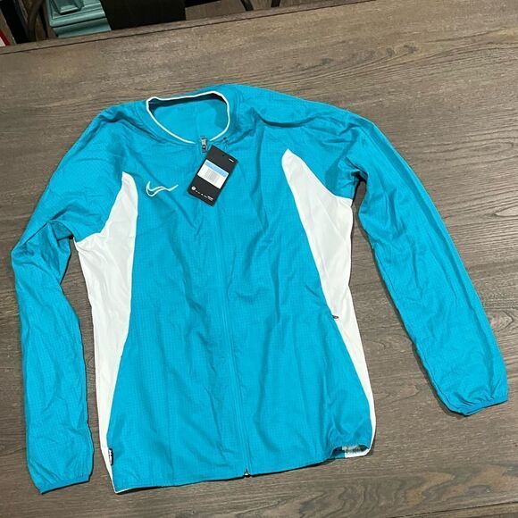 NWT Nike Mens Teal Full Zip Dri-FIT Jacket - Size M - Picture 2 of 8